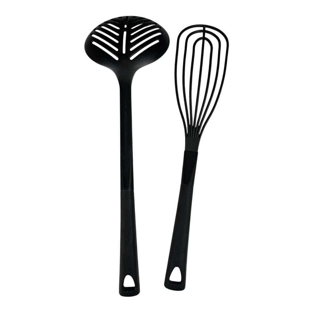 Calphalon Black Nylon Slotted Spoon and Whisk Kitchen Utensil Set‎ 2 Piece A72Q